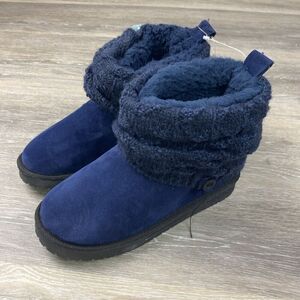 Muk Luks Laurel‎ Boots Women's 6W Navy Blue